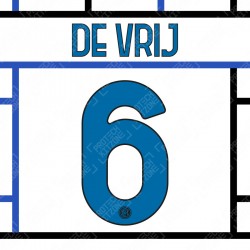 De Vrij 6 (Official Inter Milan 2020/21 Away Club Name and Numbering)